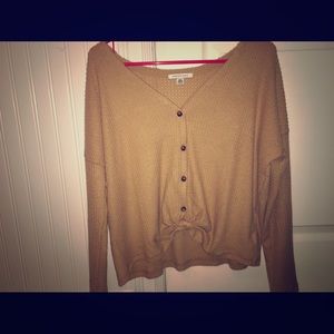 American Eagle | Plush Waffle Knot Top